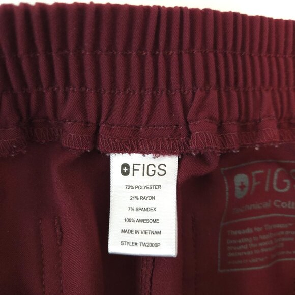 Figs Women's Yola Skinny Scrub Pants In Burgundy - Picture 9 of 16